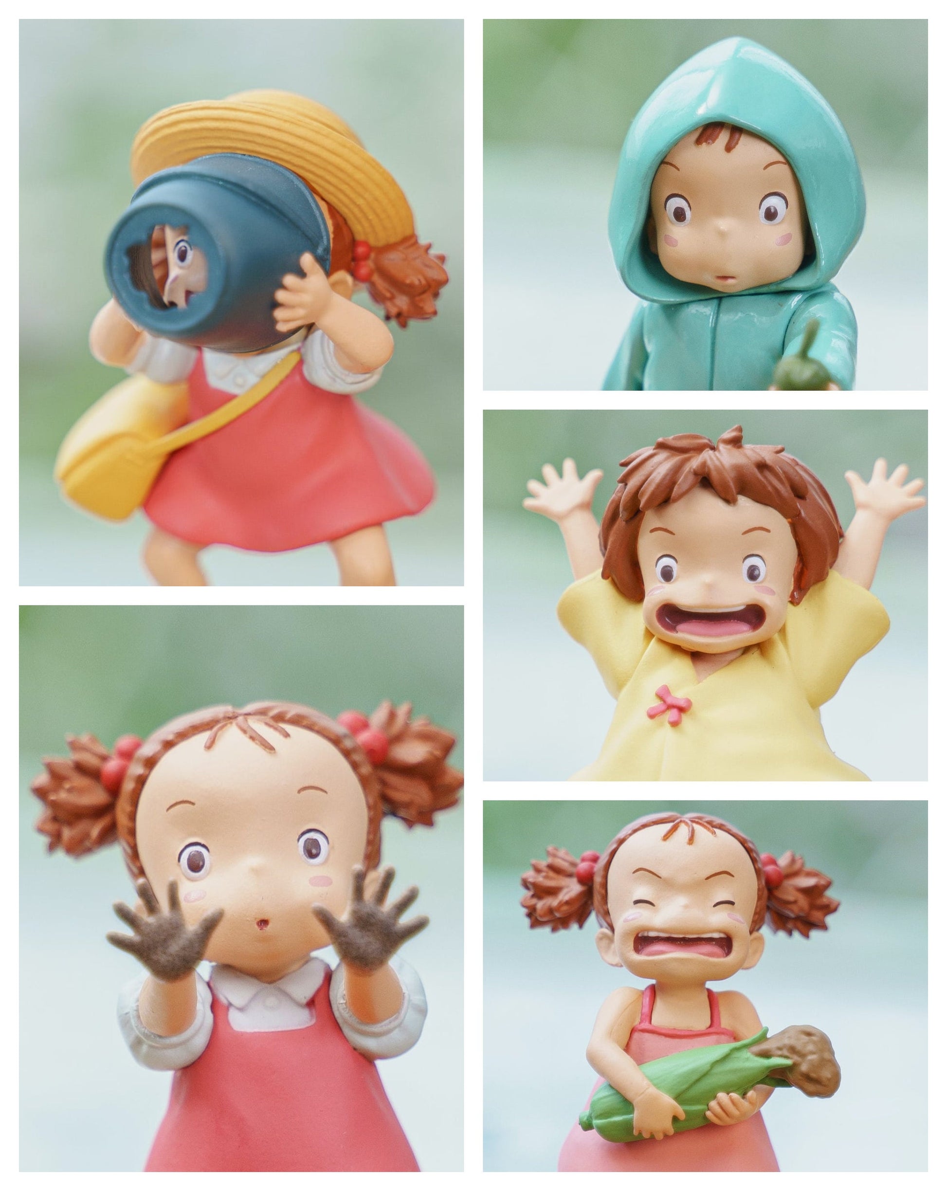 Original Ghibli Mei-chan Figure (Set of 6) • My Neighbor Totoro Figurine/Statue/Home Decor/Interior Diorama • Anime Studio Ghibli Gift