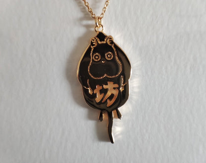 Original Ghibli Bo Mouse Brass Necklace • Spirited Away Jewelry/Pendant/Chain • Studio Ghibli Gift