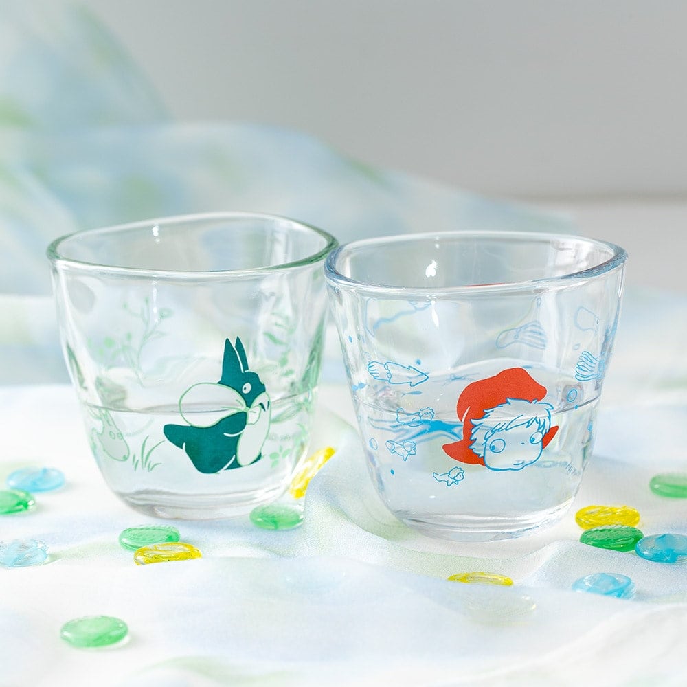 Original Ghibli Totoro, Ponyo Glass/Cup • My Neighbor Totoro, Ponyo on the Cliff Japanese Tableware/Glassware • Anime Studio Ghibli Gift