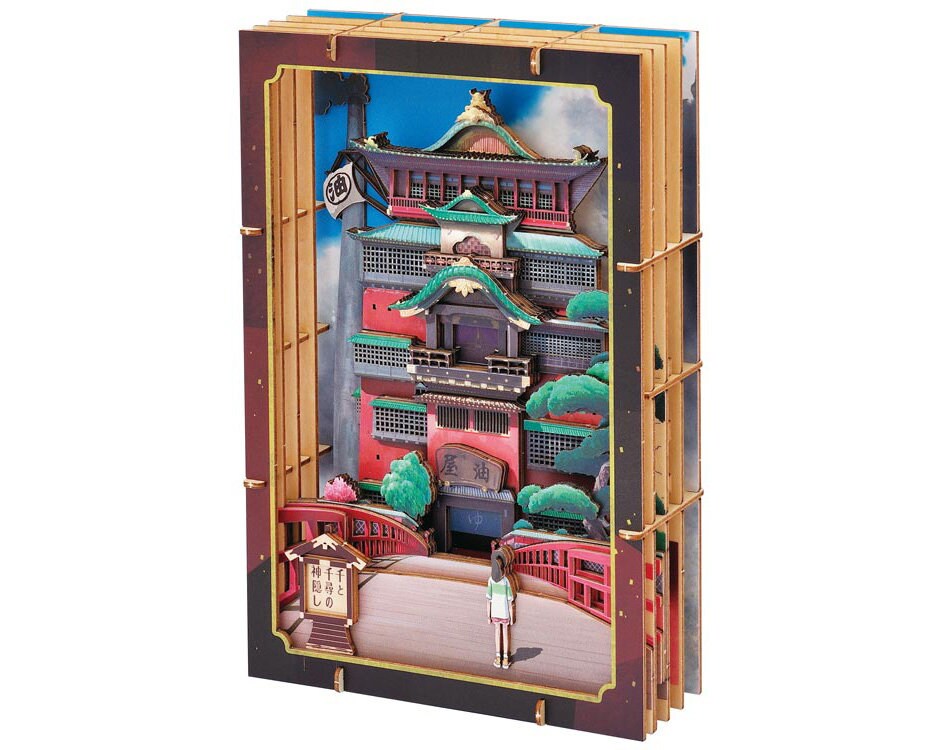 Original Ghibli Wooden Paper Theater • Spirited Away Craft Set/Puzzle/Diorama/Papercraft/Miniature/Home Decor • Studio Ghibli Gift