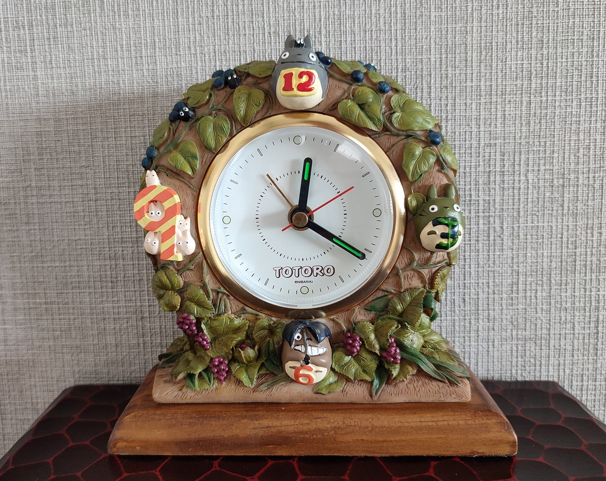 Vintage* Original Ghibli Table Clock w/Alarm • My Neighbor Totoro Figure/Figurine/Diorama/Home Decor/Interior Design • Studio Ghibli Gift