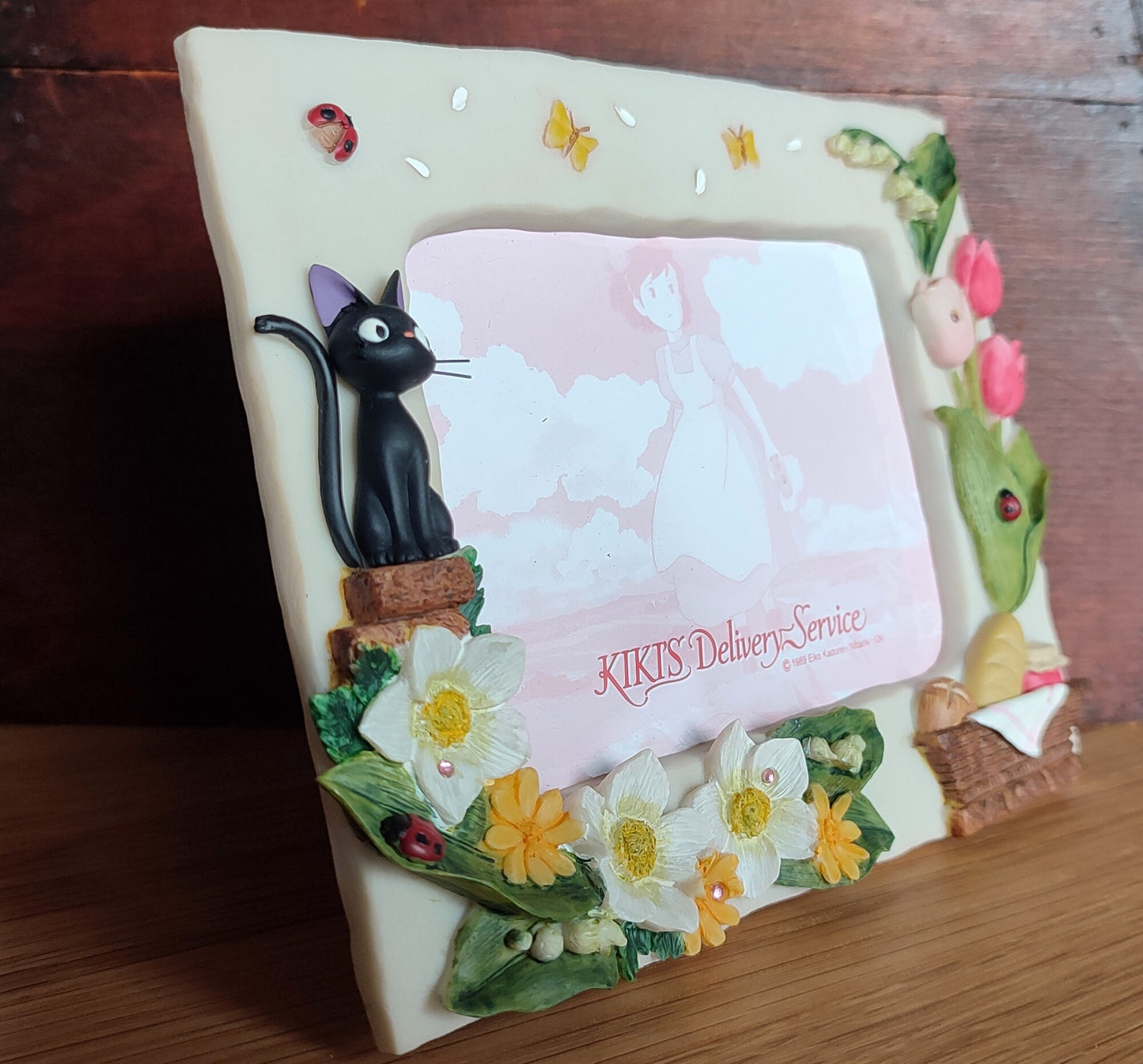 Vintage* Original Ghibli Jiji Photo Frame/Interior Diorama • Kikis Delivery Service Figure/Figurine/Home Decor • Anime Studio Ghibli Gift