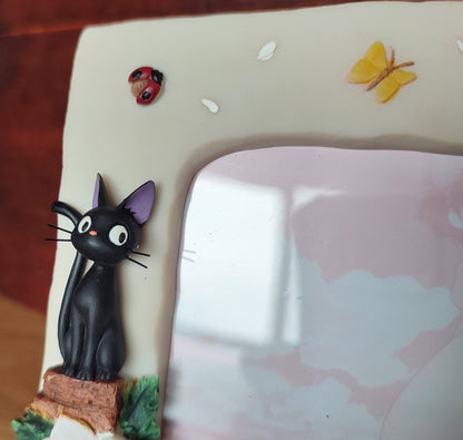 Vintage* Original Ghibli Jiji Photo Frame/Interior Diorama • Kikis Delivery Service Figure/Figurine/Home Decor • Anime Studio Ghibli Gift