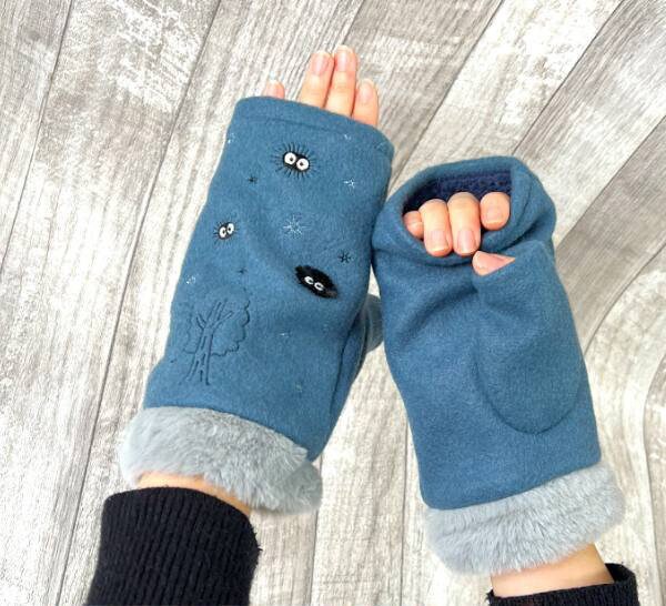 Original Ghibli Totoro Mittens • My Neighbor Totoro Gloves/Muff/Winter Clothes with Kurosuke • Anime Ghibli Studio Gift