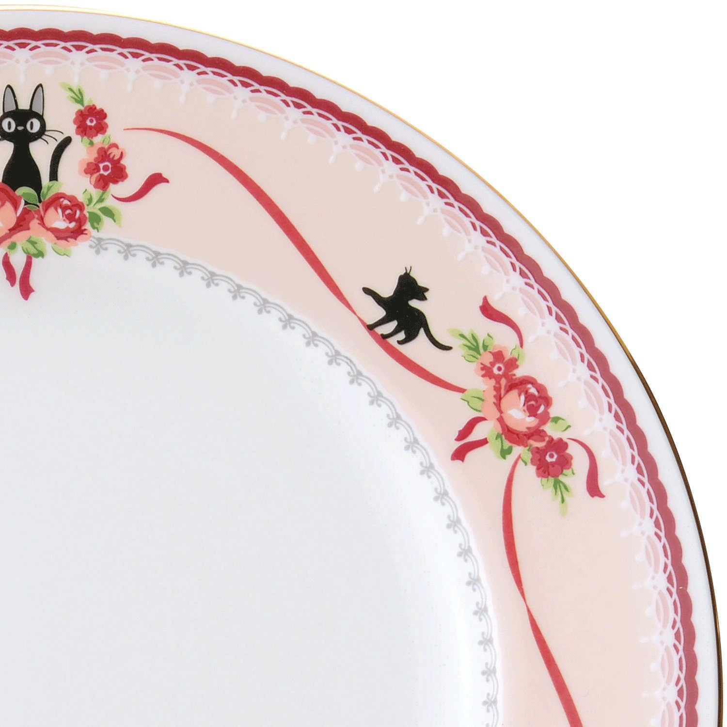 Original Ghibli Kikis Delivery Service Plate 21cm • Japanese Bone China Noritake Plate • Jiji Gigi Anime Dish • Studio Ghibli Gift