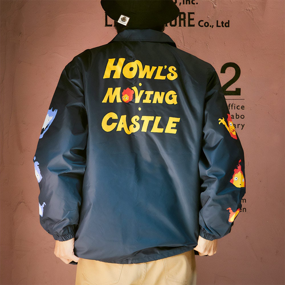 Original Ghibli Howl Coach Jacket • Howls Moving Castle Windbreaker/Raincoat/Coat/Spring-Autumn Clothes • Calcifer Anime Studio Ghibli Gift