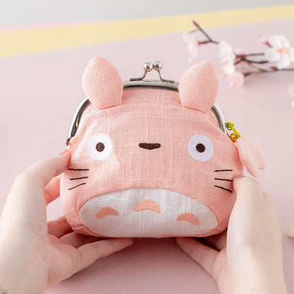 Original Ghibli Totoro-Sakura Pouch • My Neighbor Totoro Coin Purse/Cosmetic Bag/Wallet/Makeup Case • Spring Anime Studio Ghibli Gift