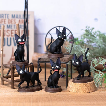 Original Ghibli Studio Jiji Figure (Set of 6) • Kikis Delivery Service Figurine/Statue/Replica/Home Decor/Interior Diorama • Gigi Anime Gift