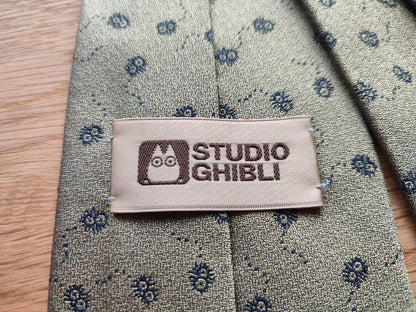 Vintage* Original Ghibli Totoro Necktie • My Neighbor Totoro Neckwear/Ascot/Cravat/Accent Clothes • Gold Silk Neck Tie • Studio Ghibli Gift