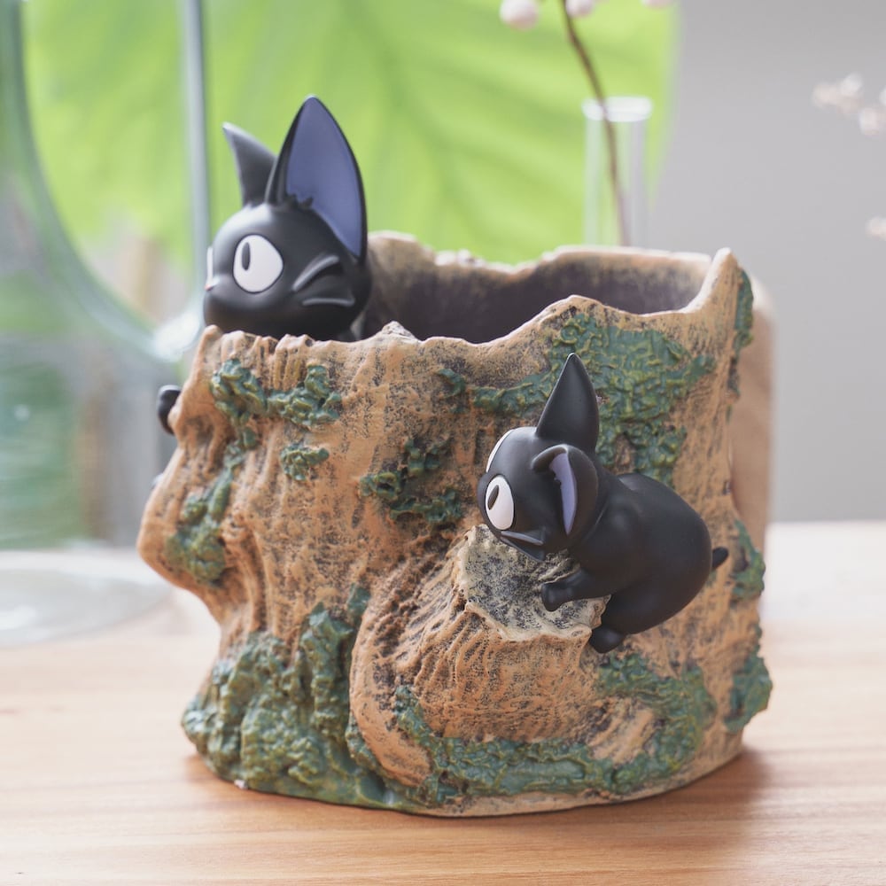 Original Ghibli Jiji Planter Cover/Holder • Kikis Delivery Service Pot/Vase/Figure/Home Decor/Interior Diorama • Anime Studio Ghibli Gift