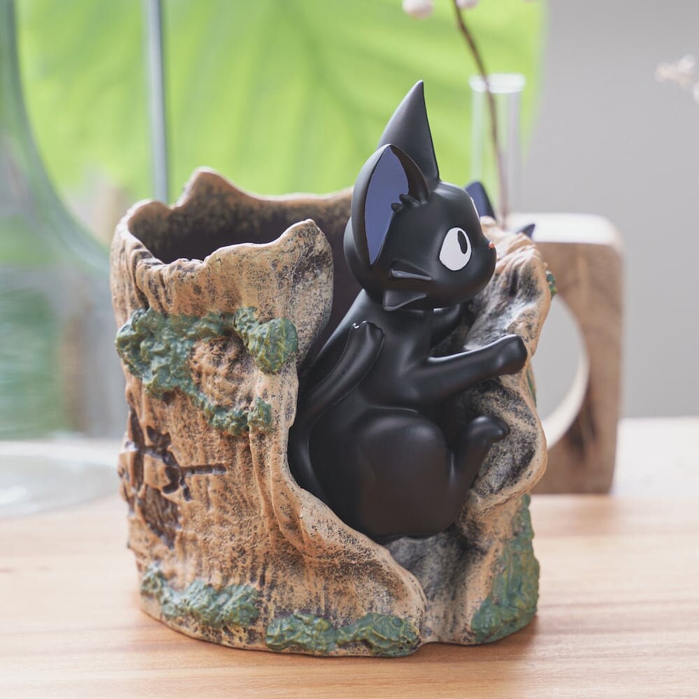 Original Ghibli Jiji Planter Cover/Holder • Kikis Delivery Service Pot/Vase/Figure/Home Decor/Interior Diorama • Anime Studio Ghibli Gift