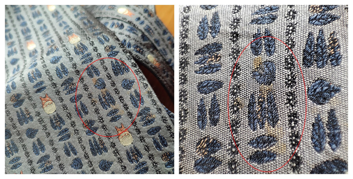 Vintage* Original Ghibli Totoro Necktie • My Neighbor Totoro Neckwear/Ascot/Cravat/Accent Clothes • Blue Silk Neck Tie • Studio Ghibli Gift