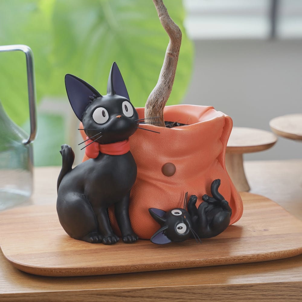 Original Ghibli Jiji Planter Cover/Holder • Kikis Delivery Service Pot/Vase/Figure/Home Decor/Interior Diorama • Anime Studio Ghibli Gift