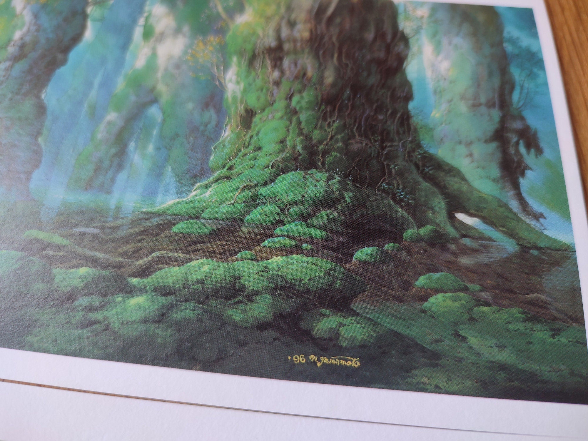 Original Ghibli Mononoke Art Postcard • Nizo Yamamoto Painting Message  card/Letter • Princess Mononoke Anime • Studio Ghibli Gift – Kamaji Market