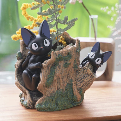 Original Ghibli Jiji Planter Cover/Holder • Kikis Delivery Service Pot/Vase/Figure/Home Decor/Interior Diorama • Anime Studio Ghibli Gift