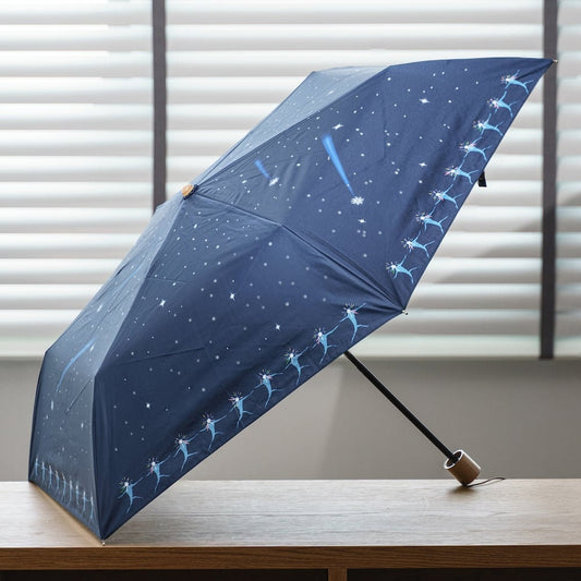 Original Ghibli Howl Folding Umbrella • Howls Moving Castle "Star Child" Decorative Accessory/Design Merch • Anime Studio Ghibli Gift