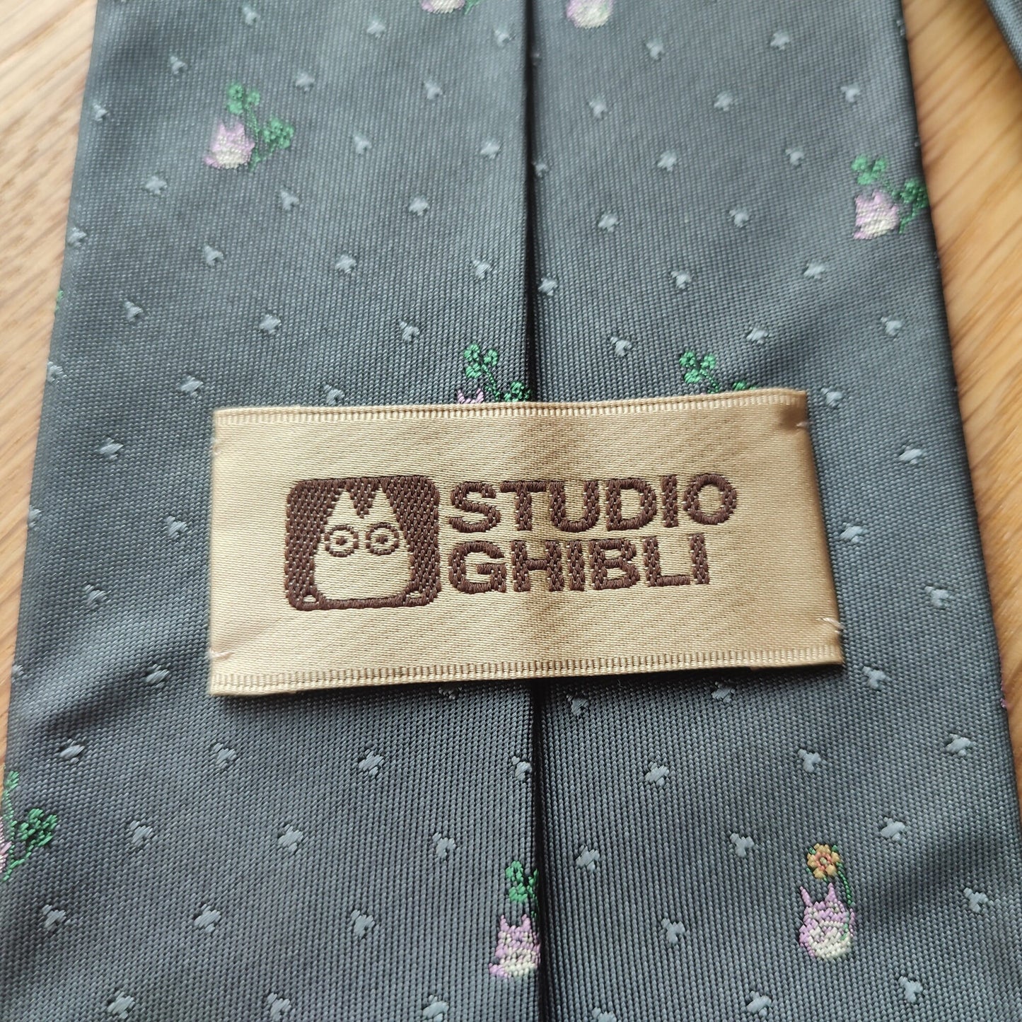 Vintage* Original Ghibli Totoro Necktie • My Neighbor Totoro Neckwear/Ascot/Cravat/Accent Clothes • Gray Neck Tie • Studio Ghibli Gift