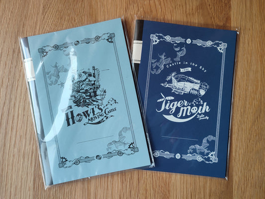 Original Ghibli Howl, Laputa Notebook Set • Howls Moving Castle, Castle in the Sky Sketchbook/Notepad/Diary • Anime Studio Ghibli Gift