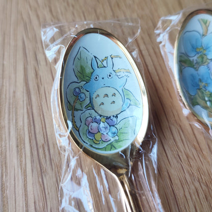 Vintage* Original Ghibli Totoro Teaspoon Set of 2 • My Neighbor Totoro Japanese Dessert Spoon/Cutlery/Tableware • Anime Studio Ghibli Gift