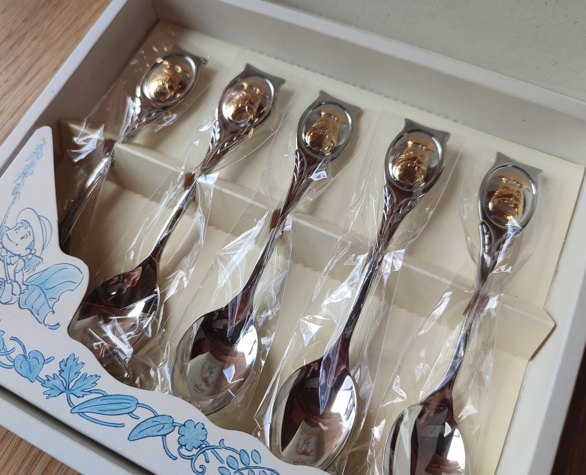 Vintage* Original Ghibli Totoro Teaspoon Set of 5 • My Neighbor Totoro Japanese Dessert Spoon/Cutlery/Tableware, Noritake Studio Ghibli Gift