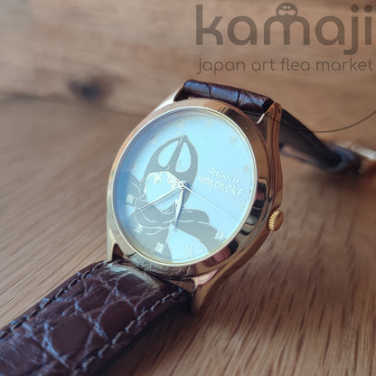 Montre-bracelet officielle Ghibli Princesse Mononoké vintage 1998* • Ashitaka doré • Limitée à 1998