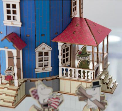 Official Moomin House Wooden Art ki-gu-mi 3D Puzzle • Home Decor/Interior Diorama • Moomintroll, Little My