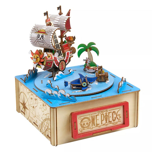 Official One Piece Wooden 3D Puzzle with Music Box • Straw Hat Crew Colored KI-GU-MI