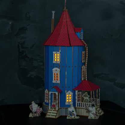Official Moomin House Wooden Art ki-gu-mi 3D Puzzle • Home Decor/Interior Diorama • Moomintroll, Little My