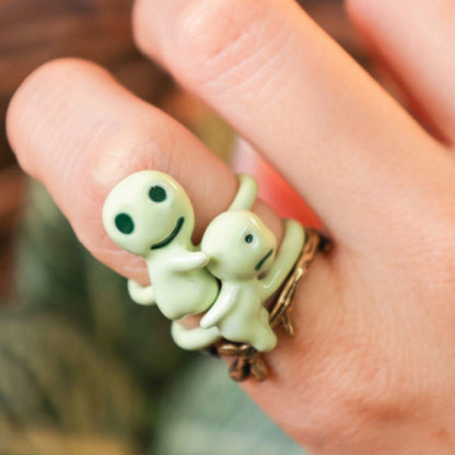 Offizieller Ghibli Prinzessin Mononoke Ahitaka Ring • Japanischer handgefertigter Schmuck