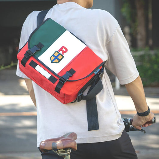 Official Ghibli Porco Rosso Shoulder Bag Size S • Crimson Pig Cycle Cross Body Bag • Made in Japan • Ghibli Museum Exclusive (Copy)