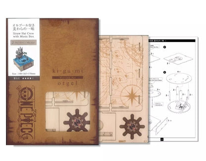 Official One Piece Wooden 3D Puzzle with Music Box • Straw Hat Crew Colored KI-GU-MI