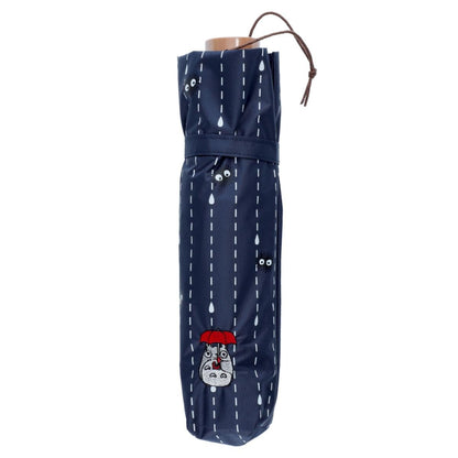 Offizieller schwarzer Ghibli Totoro-Taschenschirm • Mein Nachbar Totoro-Dekorationsaccessoire mit Katzenbus