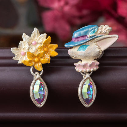 Boucles d'oreilles officielles Ghibli Whisper of the Heart • Boucles d'oreilles faites à la main du roi nain et de la reine des elfes • Bijoux japonais d'anime