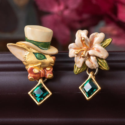 Boucles d'oreilles officielles Ghibli Whisper of the Heart • Boucles d'oreilles faites à la main du roi nain et de la reine des elfes • Bijoux japonais d'anime