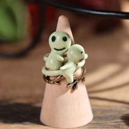 Offizieller Ghibli Prinzessin Mononoke Ahitaka Ring • Japanischer handgefertigter Schmuck
