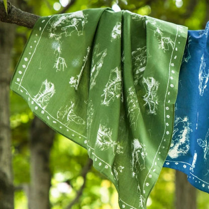 Official Ghibli Mononoke Handkerchief/Tapestry • Princess Mononoke Bandana/Neckerchief/Scarf/Wall Hanging/Interior Decor