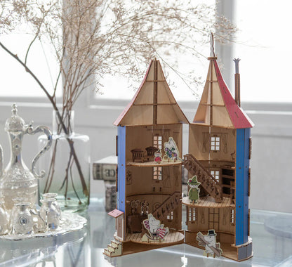 Official Moomin House Wooden Art ki-gu-mi 3D Puzzle • Home Decor/Interior Diorama • Moomintroll, Little My