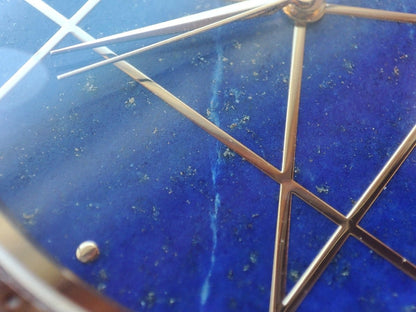 Japanese Handmade Wrist Watch "NOZ" • Made of Lapis Lazuli, Walnut • Swiss Movement - Kamaji Market