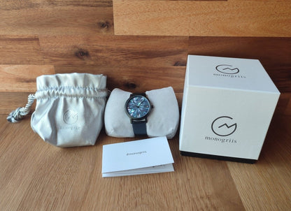 Japanese Wrist Watch "Monogriis" • Mother of Pearl Dial, Leather Band - Kamaji Market