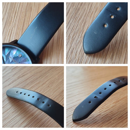 Japanese Wrist Watch "Monogriis" • Mother of Pearl Dial, Leather Band - Kamaji Market