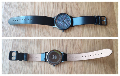 Japanese Wrist Watch "Monogriis" • Mother of Pearl Dial, Leather Band - Kamaji Market