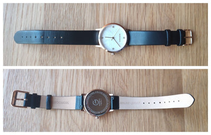 Japanese Wrist Watch "Monogriis" • Mother of Pearl Dial, Leather Band - Kamaji Market