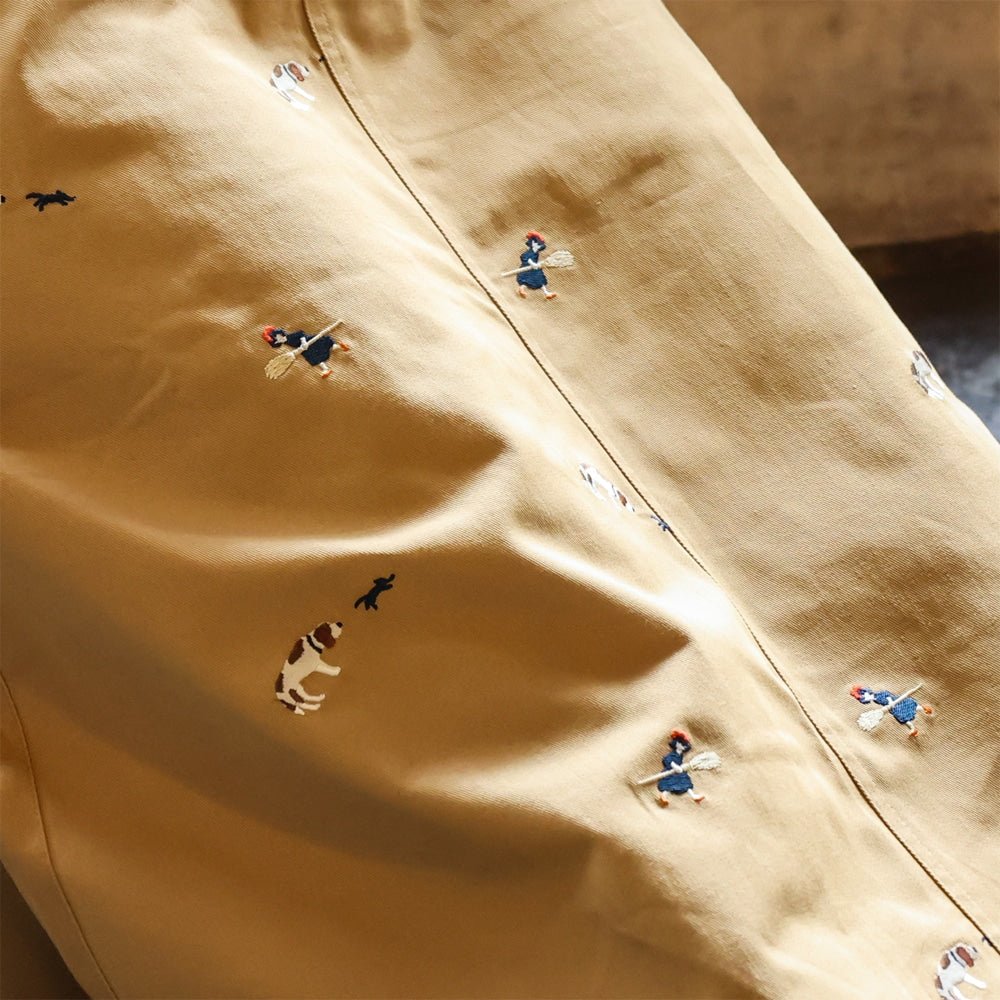Kikis Delivery Service Skirt • Beige Embroidery GBL - Kamaji Market