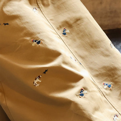 Kikis Delivery Service Skirt • Beige Embroidery GBL - Kamaji Market