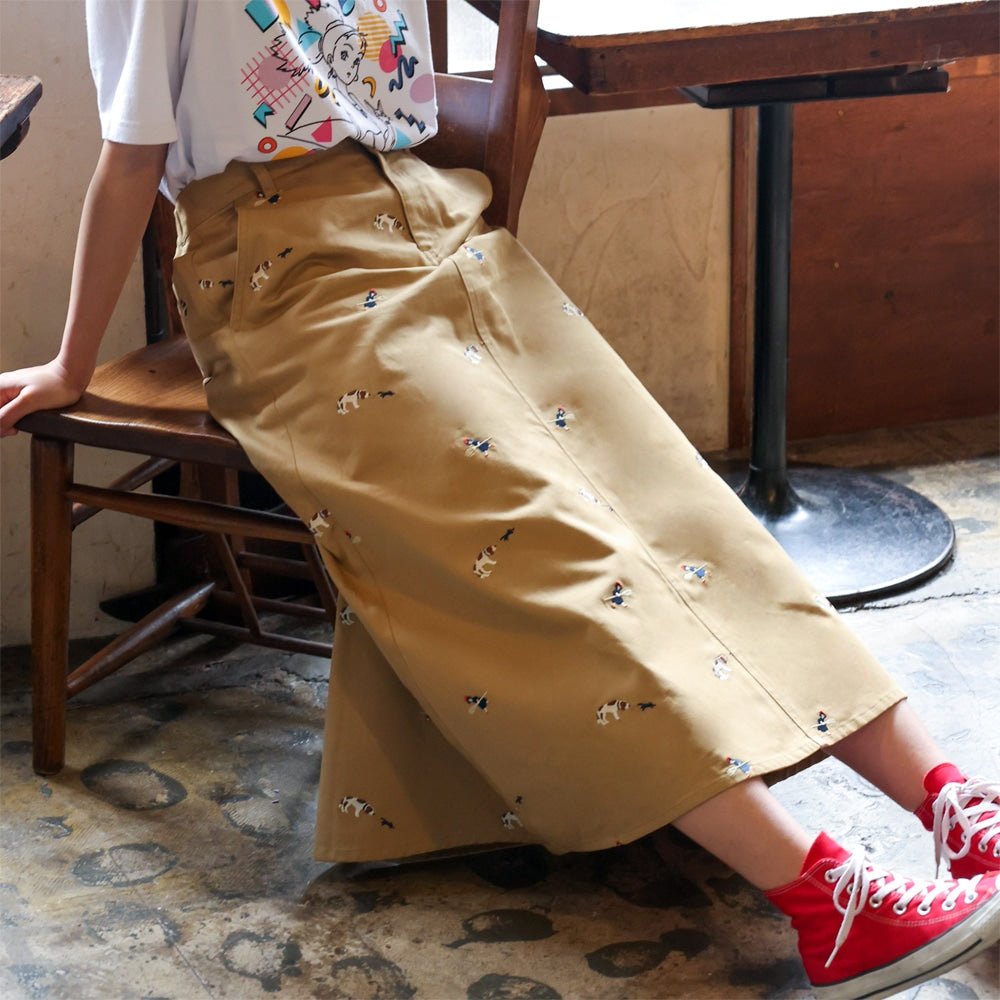 Kikis Delivery Service Skirt • Beige Embroidery GBL - Kamaji Market