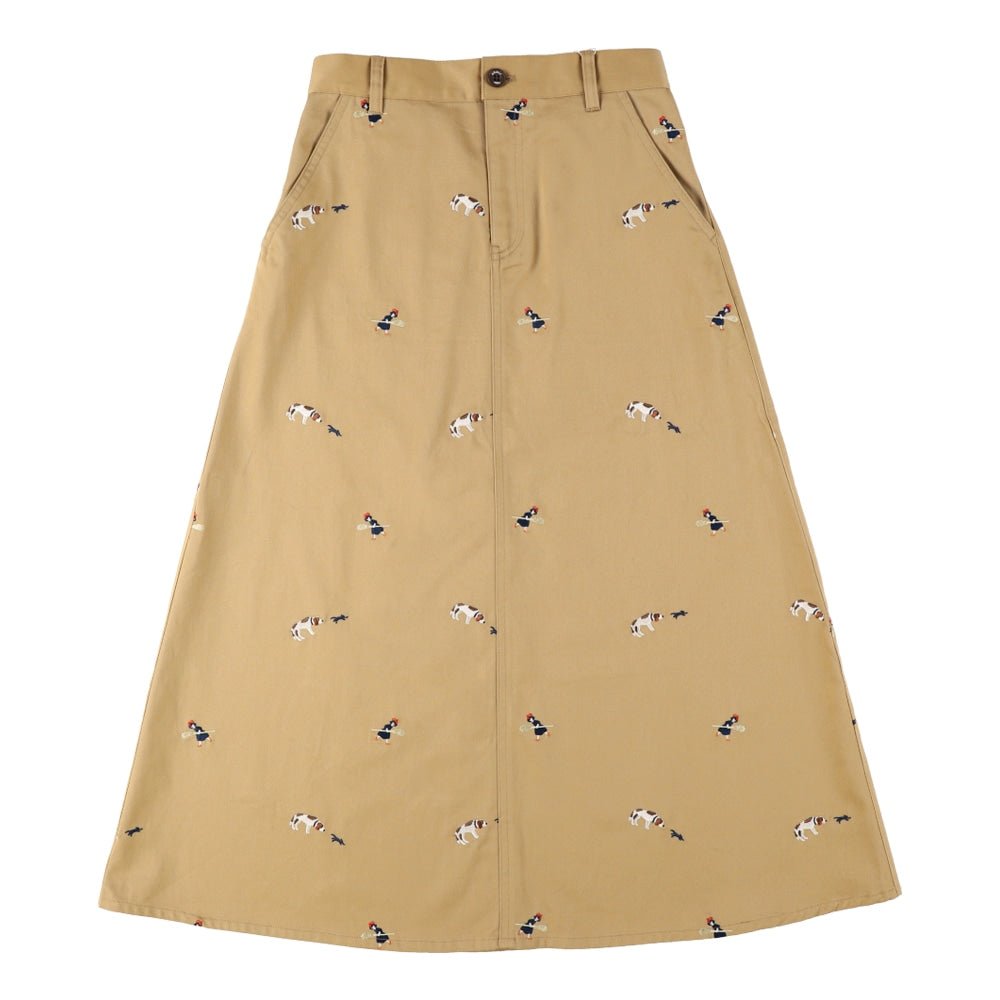 Kikis Delivery Service Skirt • Beige Embroidery GBL - Kamaji Market