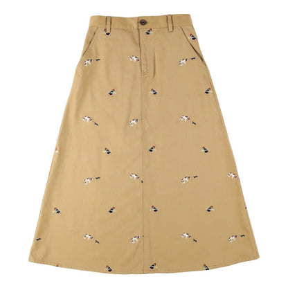 Kikis Delivery Service Skirt • Beige Embroidery GBL - Kamaji Market