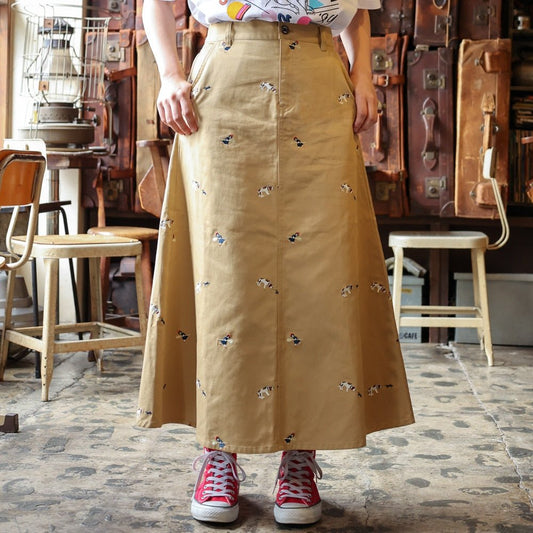 Kikis Delivery Service Skirt • Beige Embroidery GBL - Kamaji Market