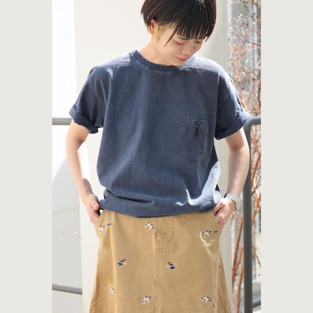 Kikis Delivery Service T-shirt • Navy with Pocket GBL - Kamaji Market