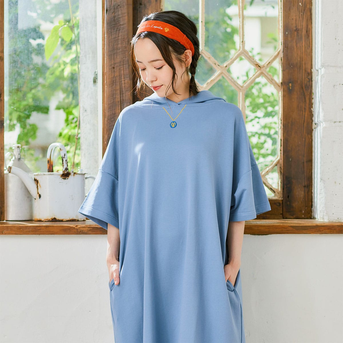 Laputa Blue Summer Dress • Castle in the Sky Relax Wear Angel's Dress + Hair Band • Donguri Closet Exclusive - Kamaji Market